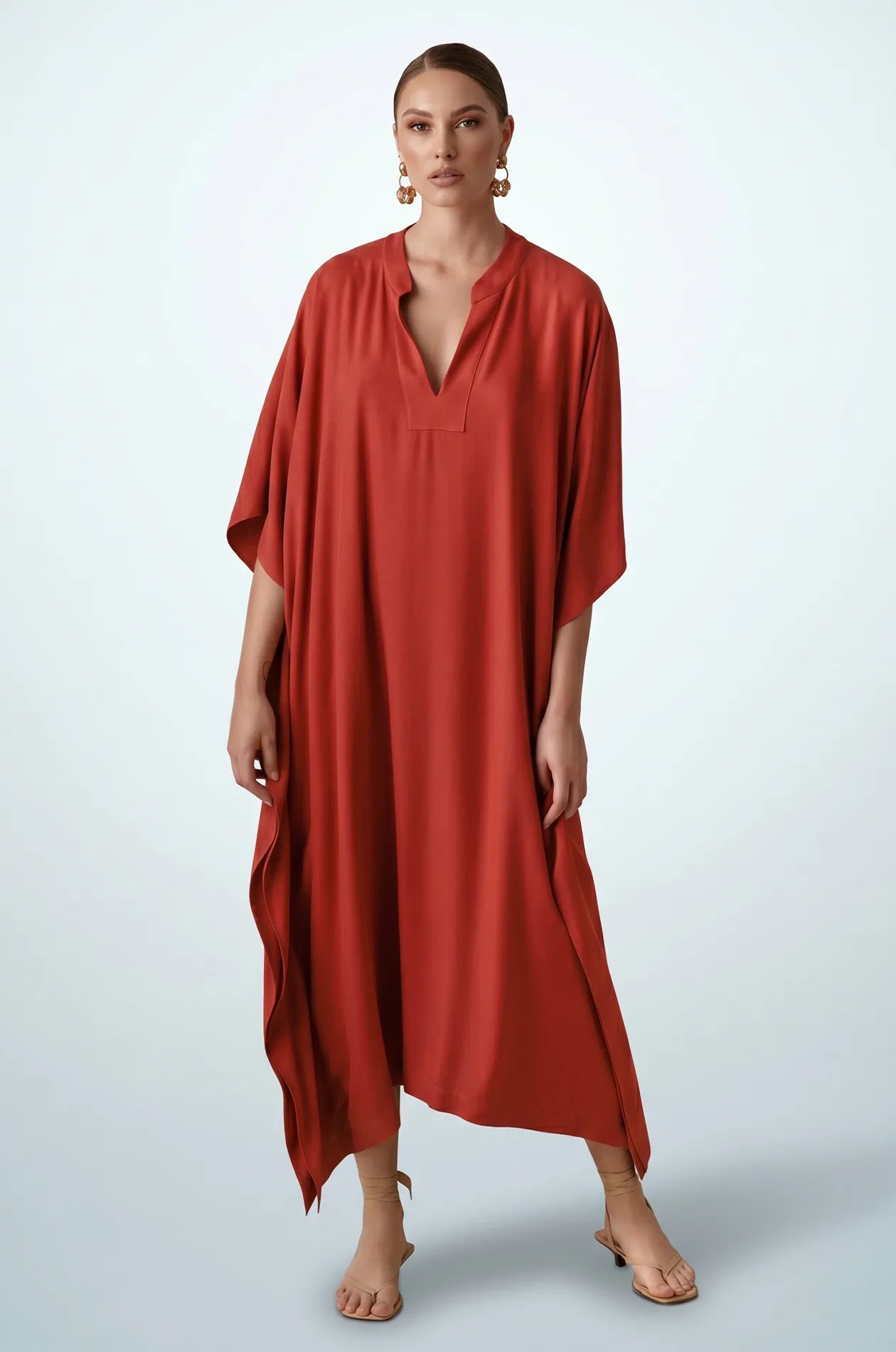orange kaftan dress Kaftan Sol