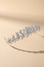 Full view of flexible Silver marquise crystal floral tiara for Moroccan Kaftan.