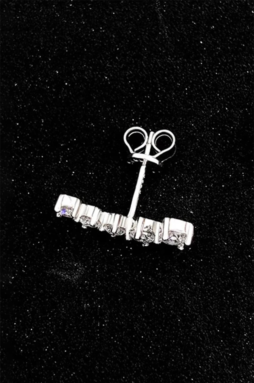 Detailed back view of ear climber showing the straight post and reinforced structure.