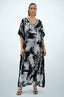 Naylara Adhara Palm Beach Kaftan Black – Front View Studio Shot