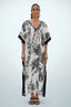 Naylara Adhara Palm Beach Kaftan White – Front View Studio Shot