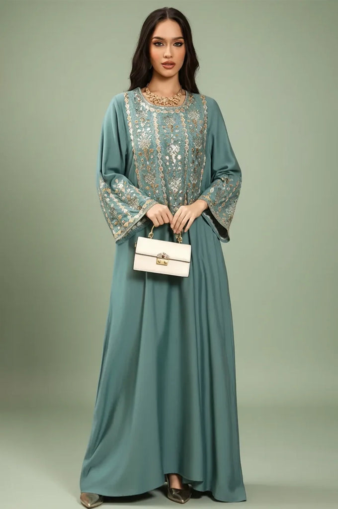 zahia-green-saudi-kaftan-front