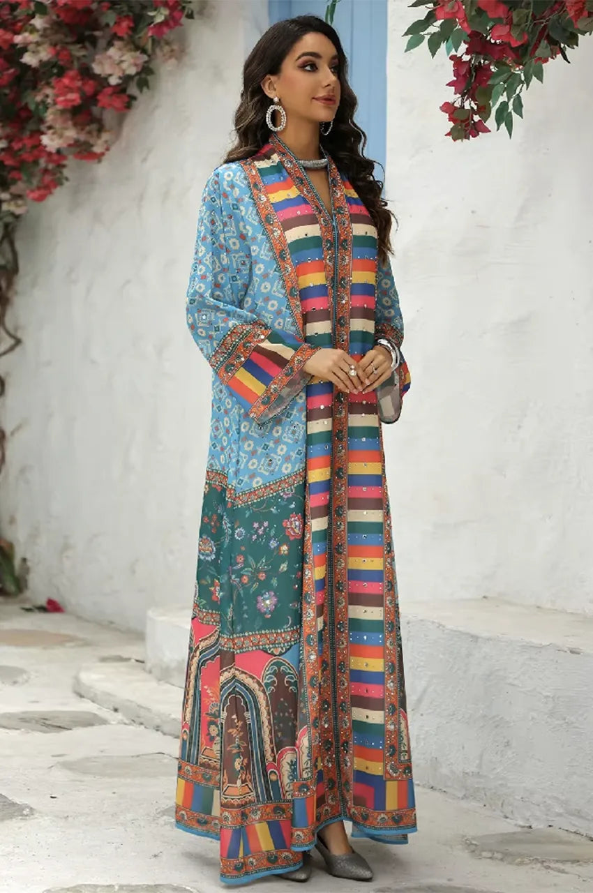 Side outdoor look of Zanya Indo Western Kaftan