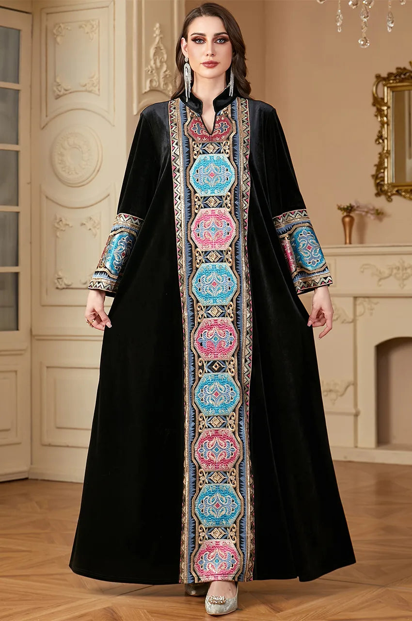 High-resolution texture shot of the premium black velvet fabric quality.